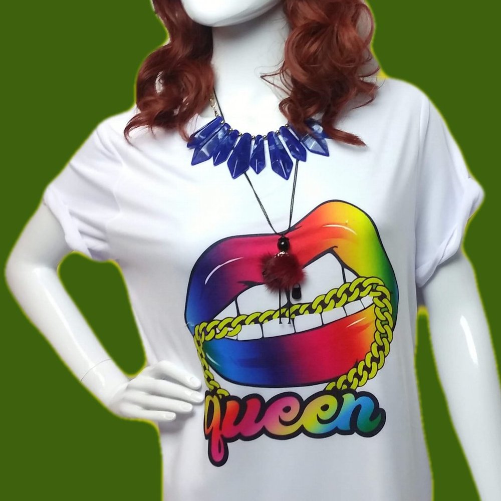 Pesion "Queen" Swag Multi Graphic Tee